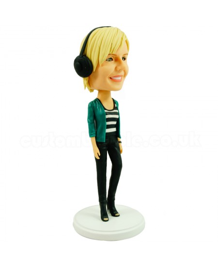 personalised fashionable lady with headset