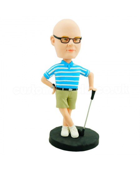 personalised golfer bobblehead doll