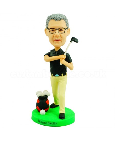 personalised golfer bobblehead