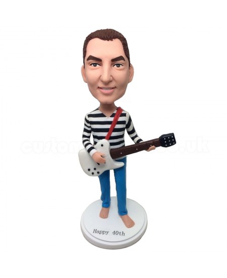 personalised guitar player bobblehead