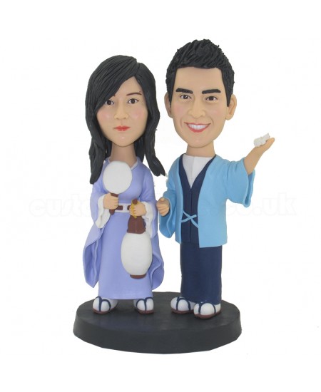 personalised japanese couple bobblehead