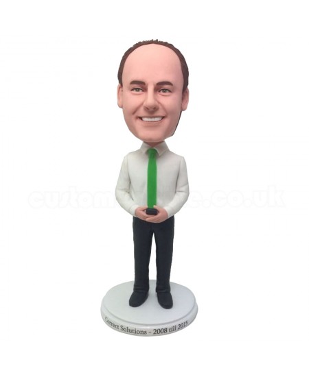 personalised male colleague bobblehead