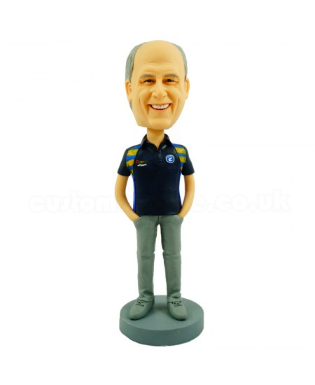 personalised old man bobble head doll