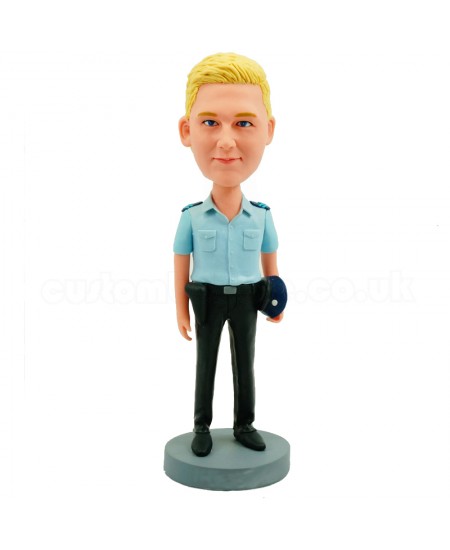 personalised policeman bobble-head