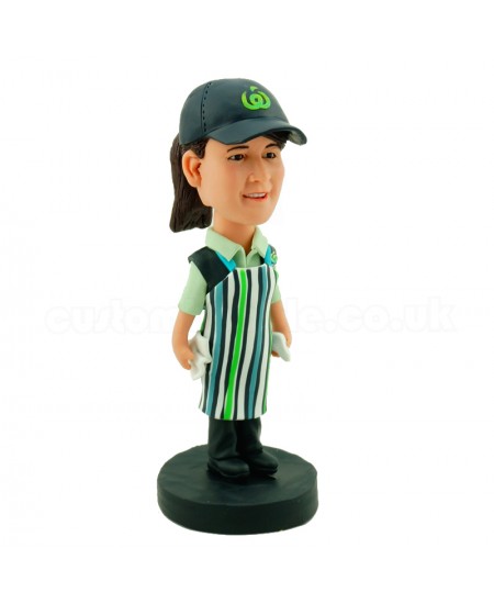 personalised shop assistant bobblehead