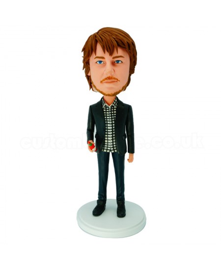 personalised smart man bobble head doll