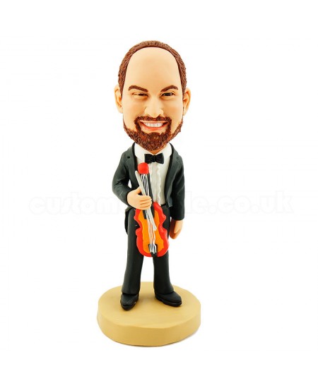 personalised violinst in swallow tailed bobblehead