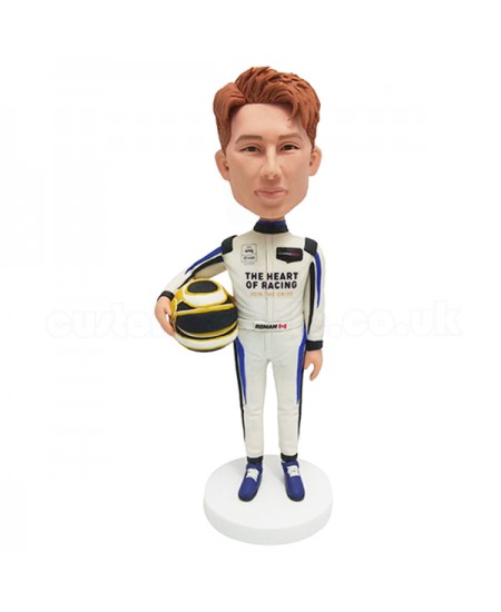 personalized racer bobblehead 