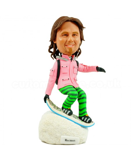 skier personalised bobblehead