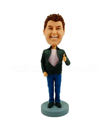thumbing up man personalised bobblehead