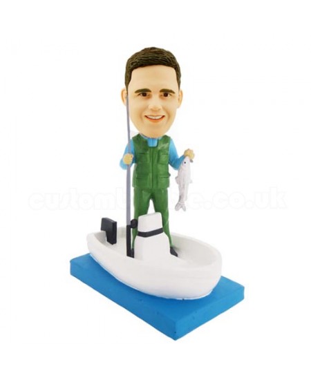 custom boat fishing bobblehead