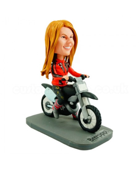 female dirt bake custom bobblehead