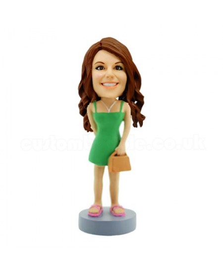 casual lady custom bobblehead