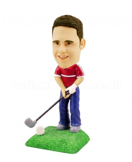 golfing custom bobblehead