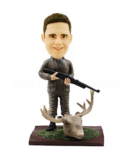 personalized moose hunter bobblehead