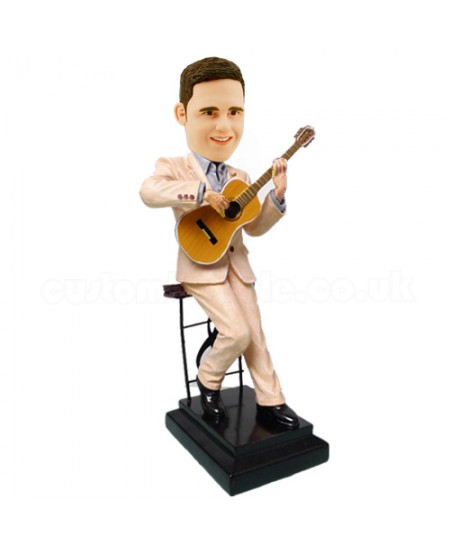 steel string guitar player custom bobblehead