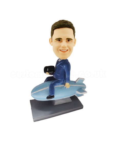 custom space rocket bobble head