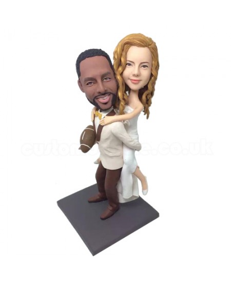 customised football fans couples bobblehead