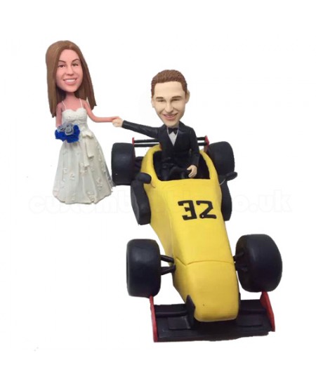 customized f1 face wedding bobbleheads