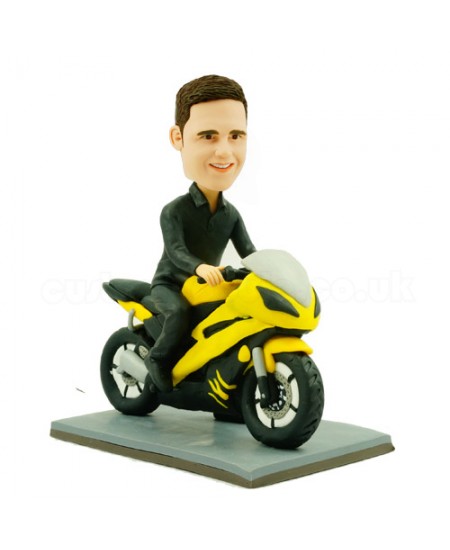 personalised motorbiker bobblehead