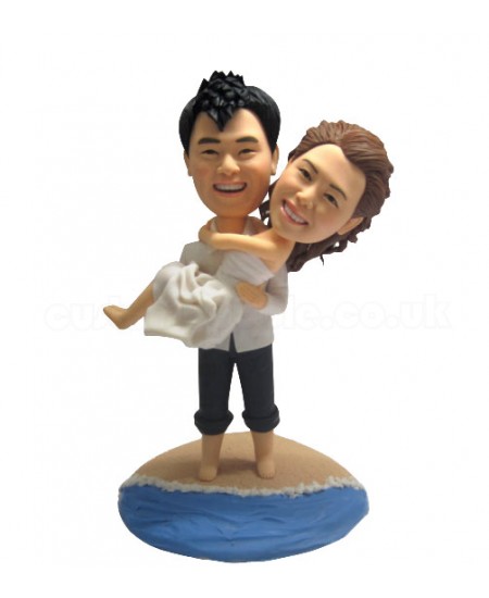 beach couple custom bobblehead