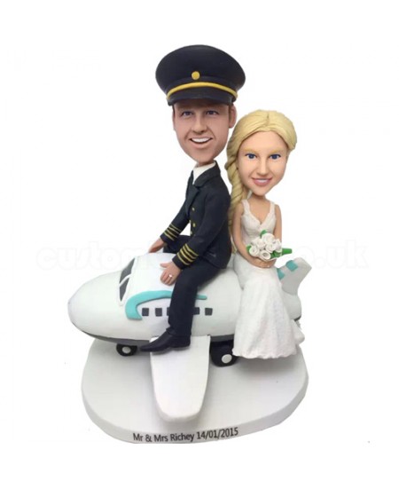 custom pilot wedding bobbleheads