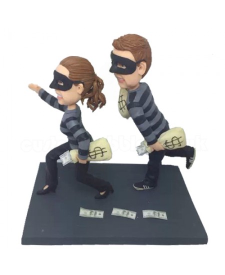 custom robber couples bobbleheads