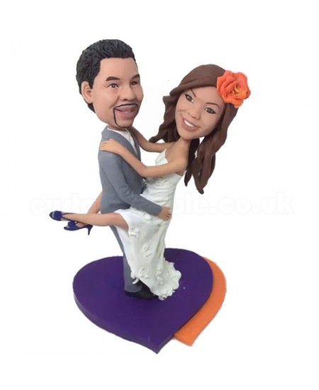 personalised funny jumping on groom bobbleheads
