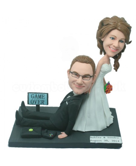 funny bride drag groom personalised bobblehead