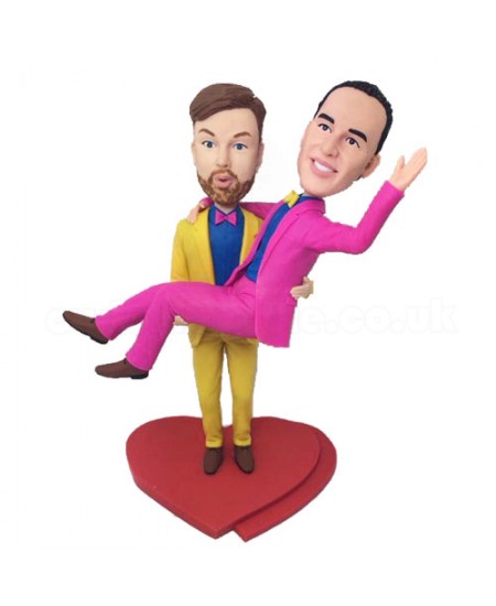 personalized funny male couple bobblehead