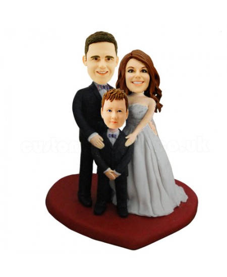 custom wedding and child bobblehead