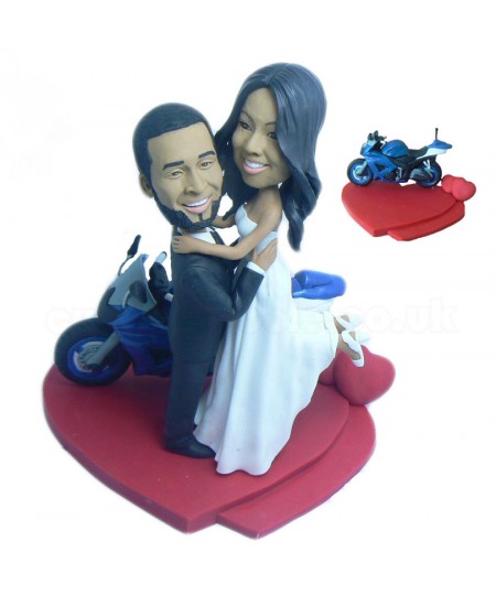 motorcycle couple bobbleheads