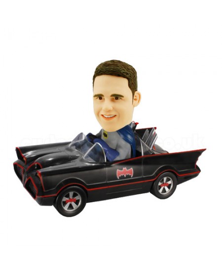 custom batman in car bobblehead