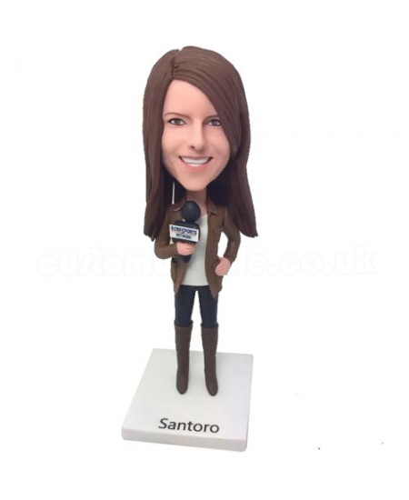 journalist personalised bobblehead