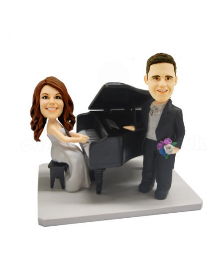 pianist couple bobbleheads