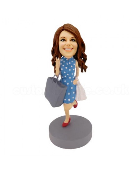 custom shopping lady bobblehead