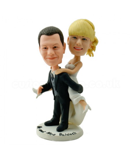 Bride Behind Groom's Back Personalised Bobblehead
