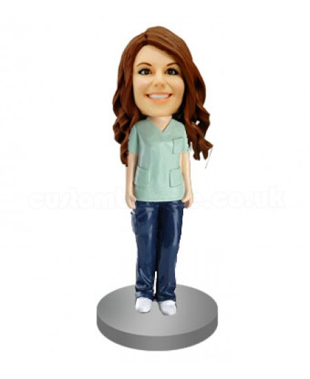 female nurse custom bobblehead
