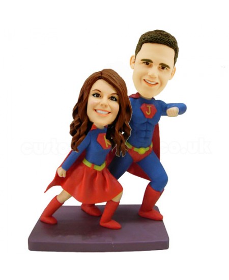 super couple personalised bobbleheads