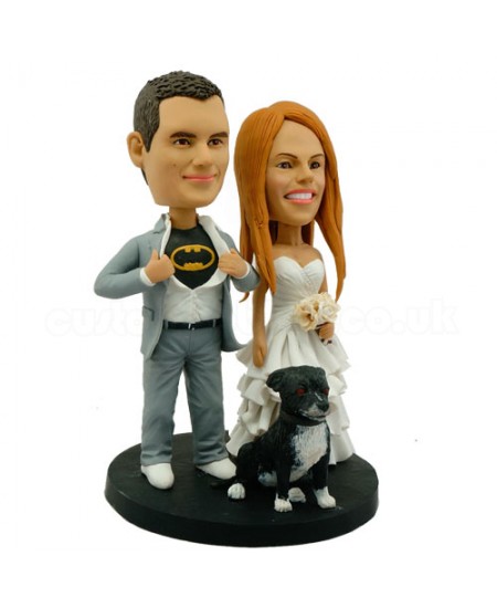 personalised batman wedding bobblehead a dog