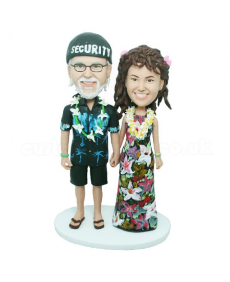 customised fashion couple bobble head