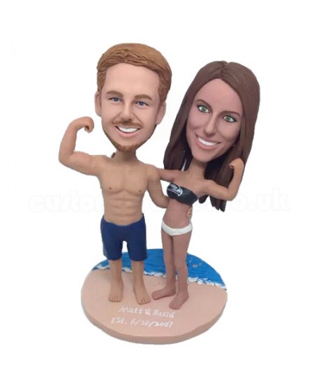 seaside sandbeach custom bikini bobbleheads