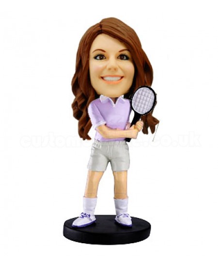 woman tennis personalised bobblehead