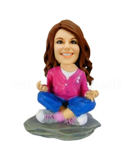 yoga girl custom bobblehead