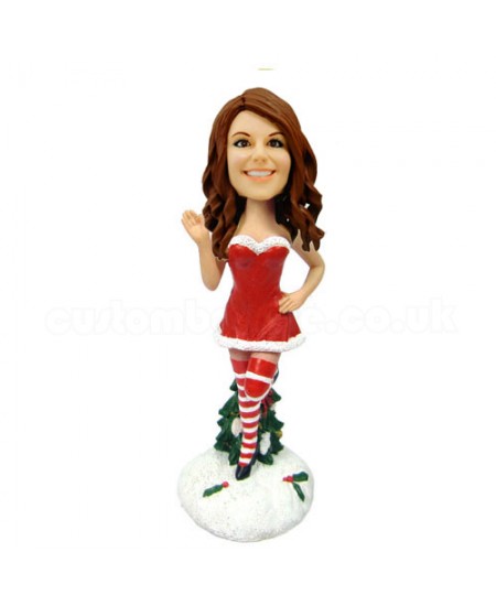 customized christmas bobble head sexy woman