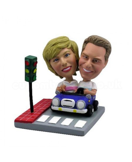 custom mini car couple bobble head
