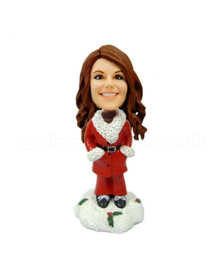 customized christmas bobblehead casual woman