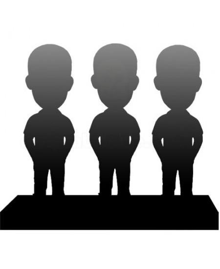 customised bobblehead for three persons