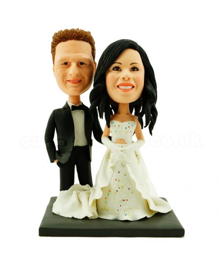wedding cake topper personalised bride and groom