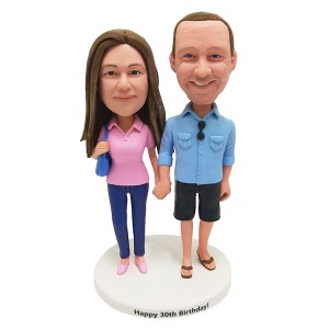 personalised camera couple bobbleheads